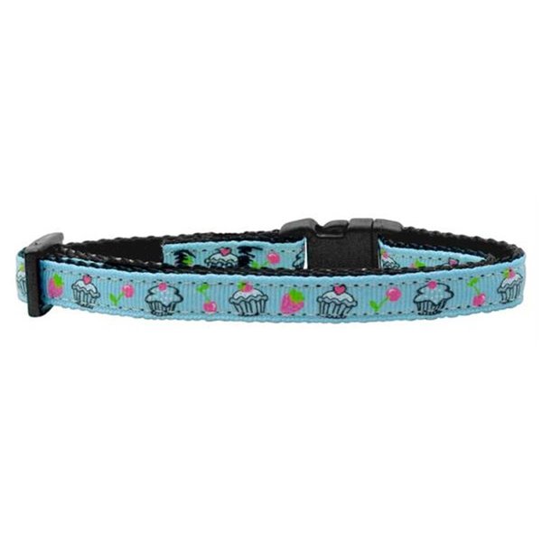Unconditional Love Cupcakes Nylon Ribbon Collar Baby Blue Cat Safety UN787874